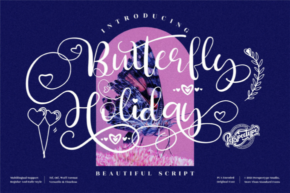 Butterfly Holiday: A Delicate Script Handwritten Font for Elegant Design