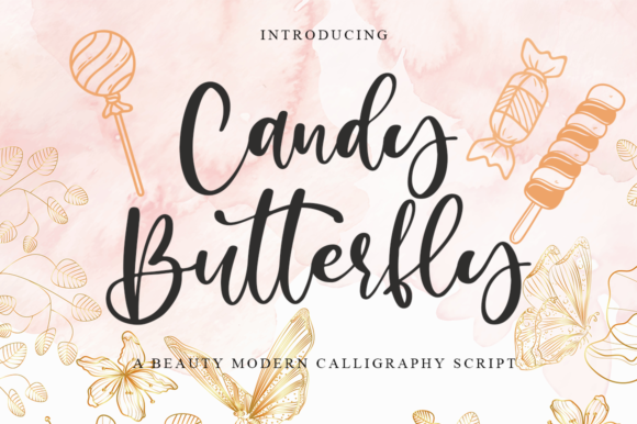 Candy Butterfly: Elegant Script Handwritten Font for Designers