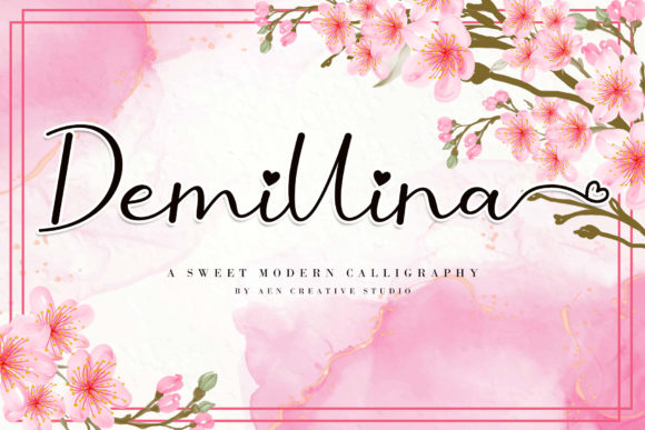 Demillina Script Font for Elegant Campaign Design