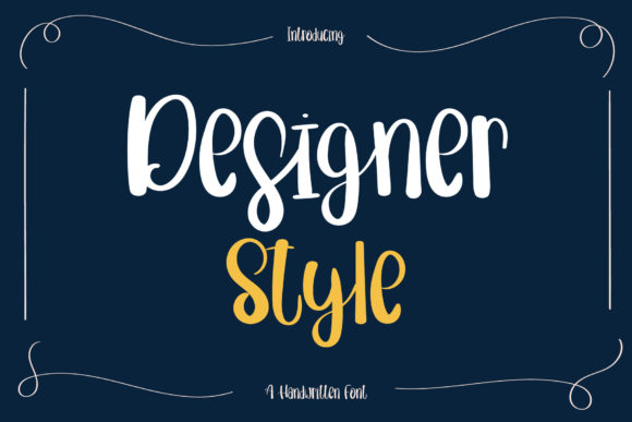 Designer Style Script Handwritten Font for Makers