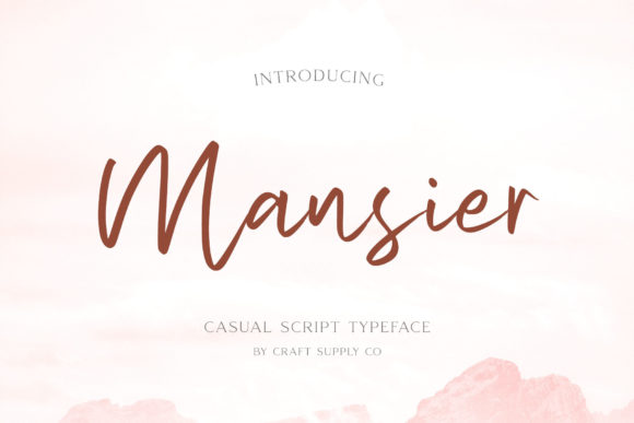 Mansier: A Dainty Script Font for Elegant Branding
