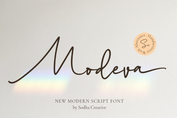 Modeva: A Delicate Script Font for Thoughtful Editorial Design