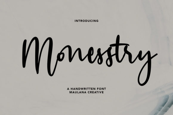 Monesstry: A Premium Script Handwritten Font for Elegant Design