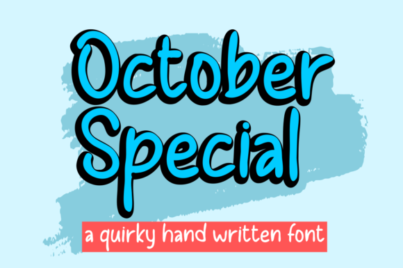 October Special Script Handwritten Font for Makers