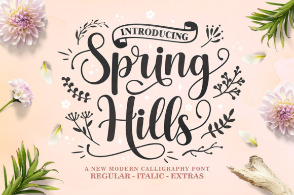 Spring Hills Font: Romantic Script for Elegant Branding