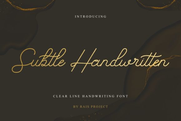Subtle: A Refined Script Font for Elegant Editorial Design